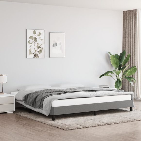 vidaXL Bettgestell Dunkelgrau 200x200 cm Stoff