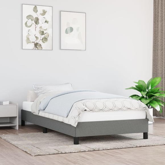 vidaXL Bettgestell Dunkelgrau 80x200 cm Stoff