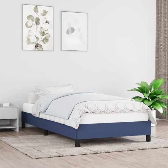 vidaXL Bettgestell Blau 80x200 cm Stoff