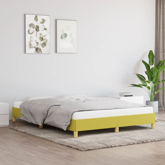 vidaXL Bettgestell Grün 160x200 cm Stoff