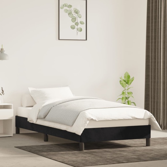 vidaXL Bettgestell Schwarz 90x190 cm Samt