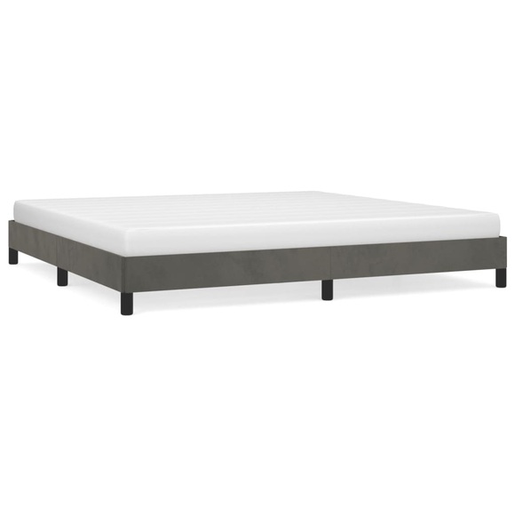 vidaXL Bettgestell Dunkelgrau 200x200 cm Samt