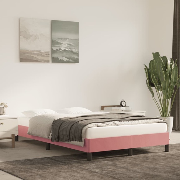 vidaXL Bettgestell Rosa 120x200 cm Samt