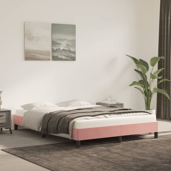 vidaXL Bettgestell Rosa 140x200 cm Samt