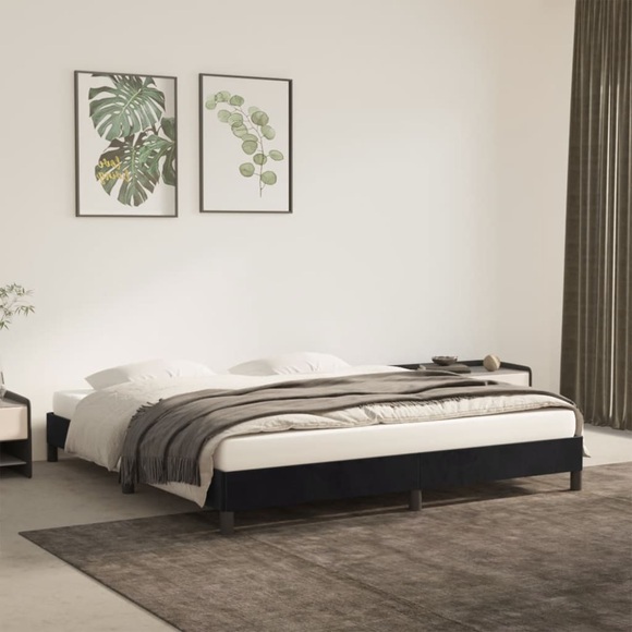 vidaXL Bettgestell Schwarz 180×200 cm Samt