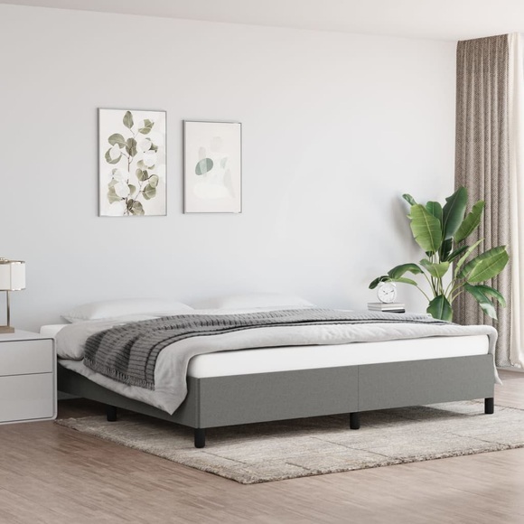 vidaXL Bettgestell Dunkelgrau 200x200 cm Stoff