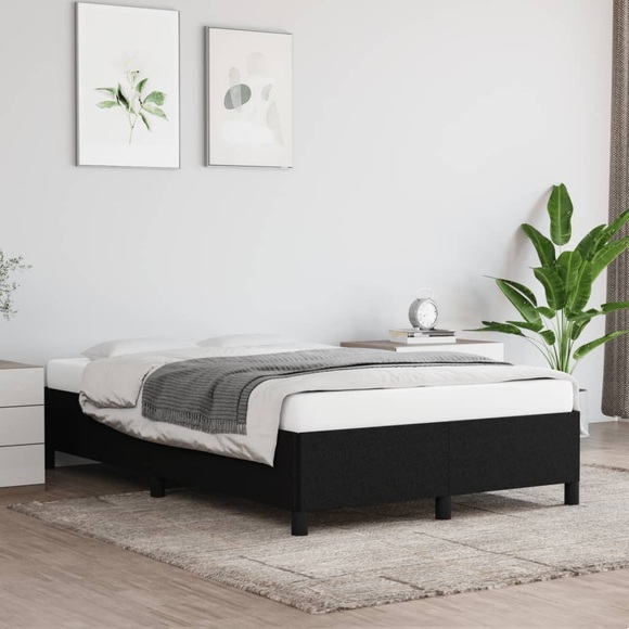 vidaXL Bettgestell Schwarz 120x200 cm Stoff