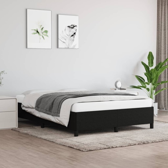 vidaXL Bettgestell Schwarz 140x190 cm Stoff