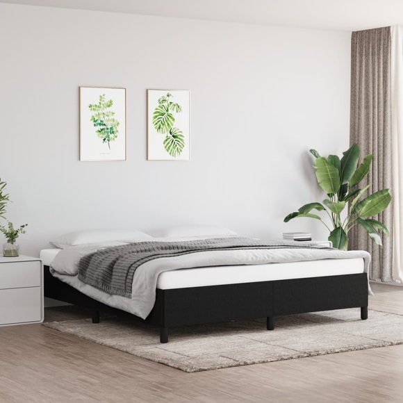 vidaXL Bettgestell Schwarz 180×200 cm Stoff