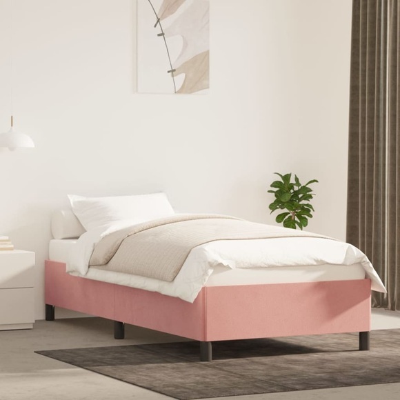 vidaXL Bettgestell Rosa 90x200 cm Samt