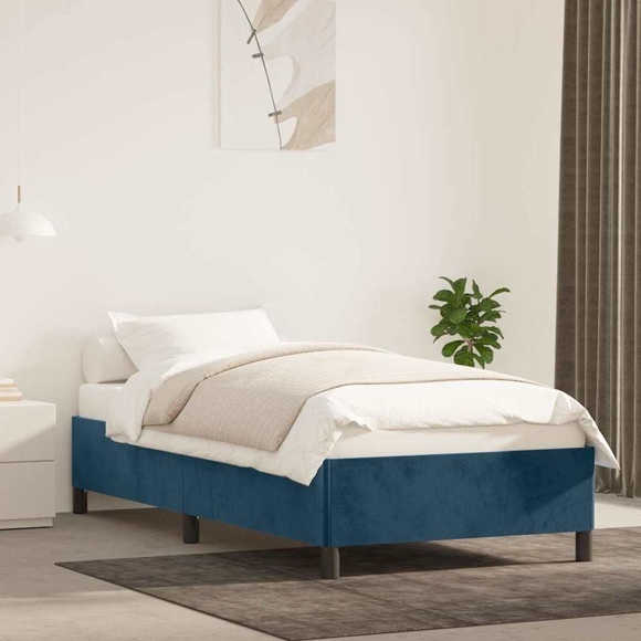 vidaXL Bettgestell Dunkelblau 100x200 cm Samt