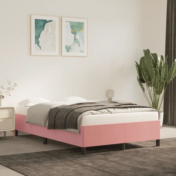 vidaXL Bettgestell Rosa 120x200 cm Samt