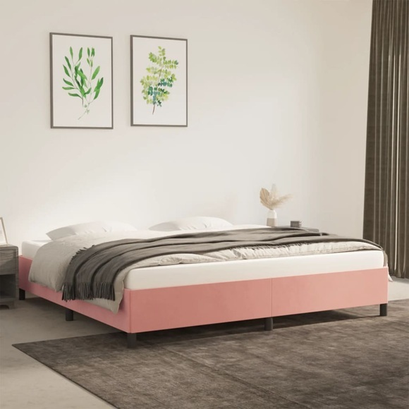 vidaXL Bettgestell Rosa 200x200 cm Samt