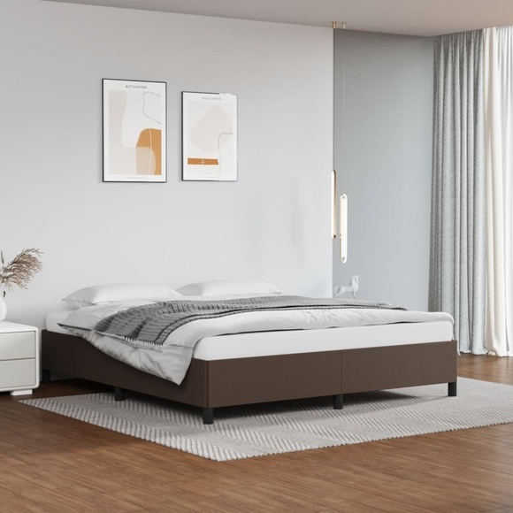 vidaXL Bettgestell Braun 180x200 cm Kunstleder