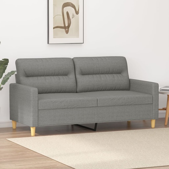 vidaXL 2-Sitzer-Sofa Dunkelgrau 140 cm Stoff