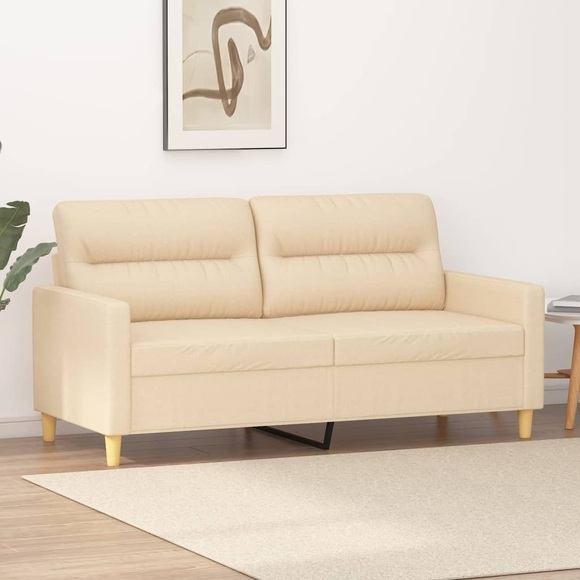 vidaXL 2-Sitzer-Sofa Creme 140 cm Stoff