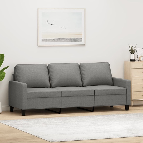 vidaXL 3-Sitzer-Sofa Dunkelgrau 180 cm Stoff