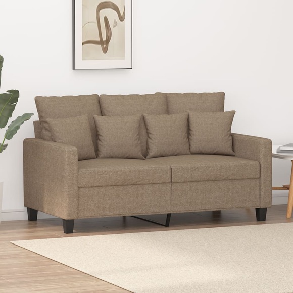 vidaXL 2-Sitzer-Sofa Taupe 120 cm Stoff