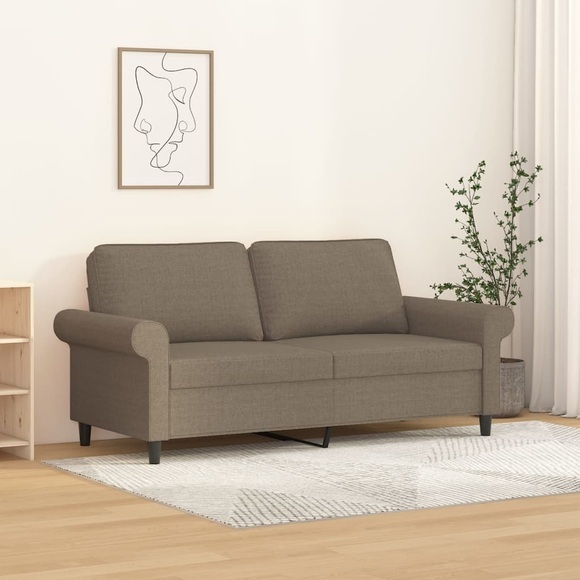 vidaXL 2-Sitzer-Sofa Taupe 140 cm Stoff