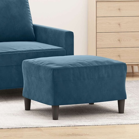 vidaXL Fußhocker Blau 60x50x41 cm Samt