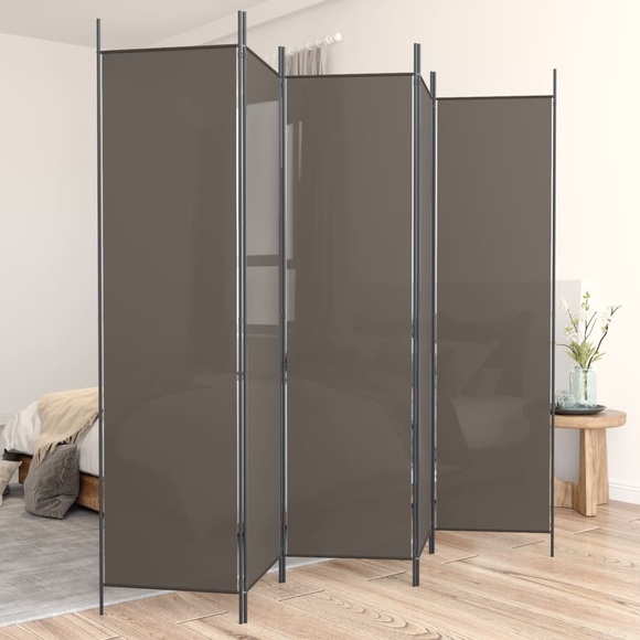 vidaXL 5-tlg. Paravent Anthrazit 250x200 cm Stoff
