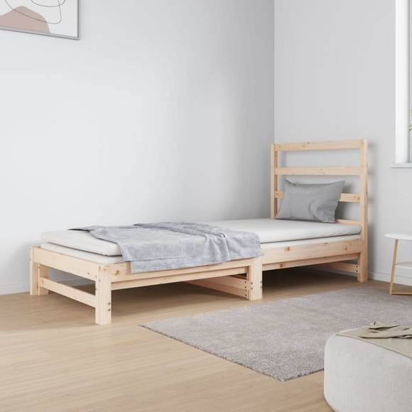 vidaXL Tagesbett Ausziehbar 2x(90x190) cm Massivholz Kiefer