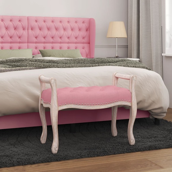 vidaXL Sitzbank Rosa 80x45x60 cm Samt
