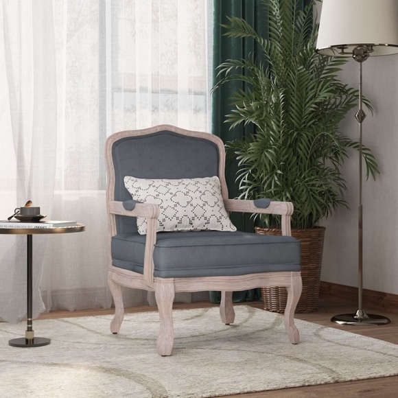 vidaXL Sessel Dunkelgrau 64x64x90 cm Samt