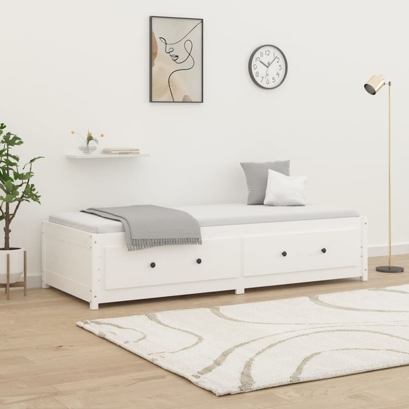 vidaXL Tagesbett Weiß 90x190 cm 3FT Single Massivholz Kiefer