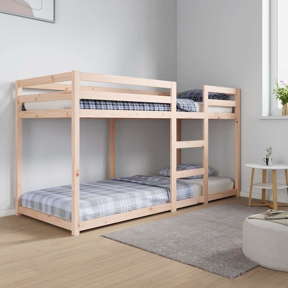 vidaXL Etagenbett 80x200 cm Massivholz Kiefer