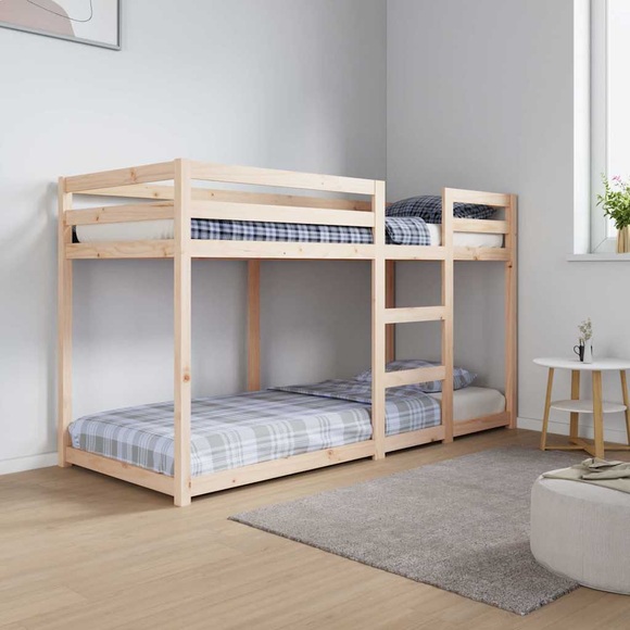 vidaXL Etagenbett 75x190 cm Massivholz Kiefer