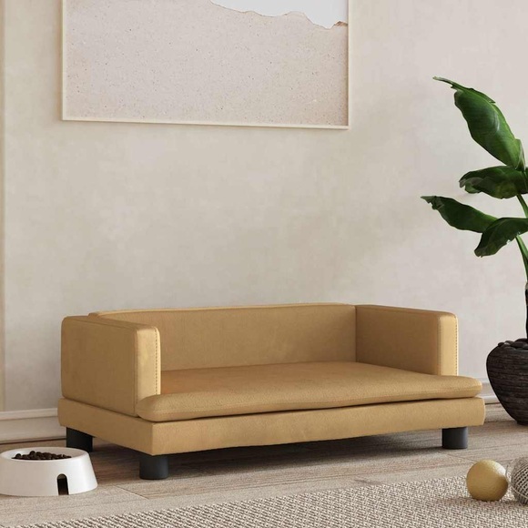 vidaXL Hundebett Braun 80x45x30 cm Samt