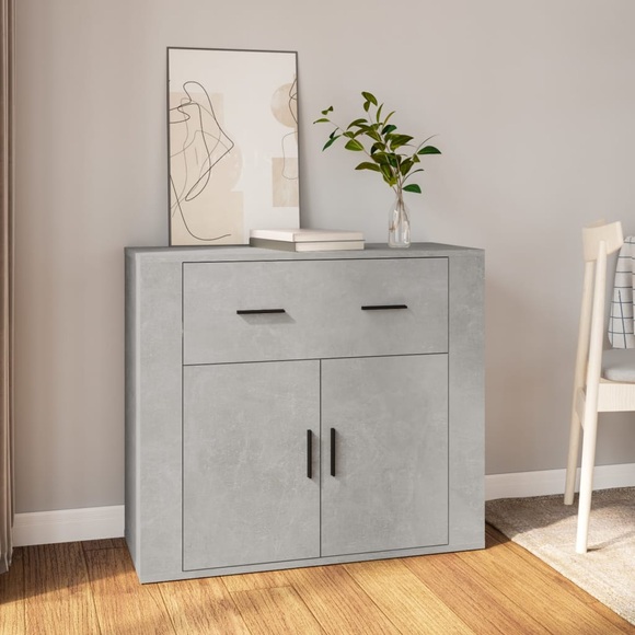 vidaXL Sideboard Betongrau 80x33x70 cm Holzwerkstoff