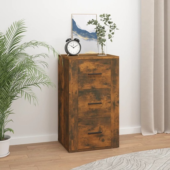 vidaXL Sideboard Räuchereiche 40x33x70 cm Holzwerkstoff