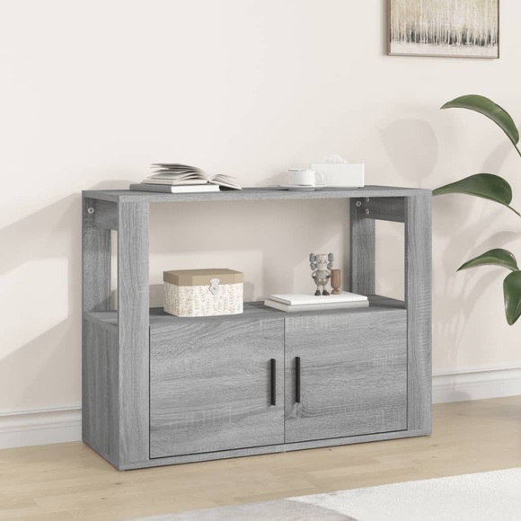 vidaXL Sideboard Grau Sonoma 80x30x60 cm Holzwerkstoff