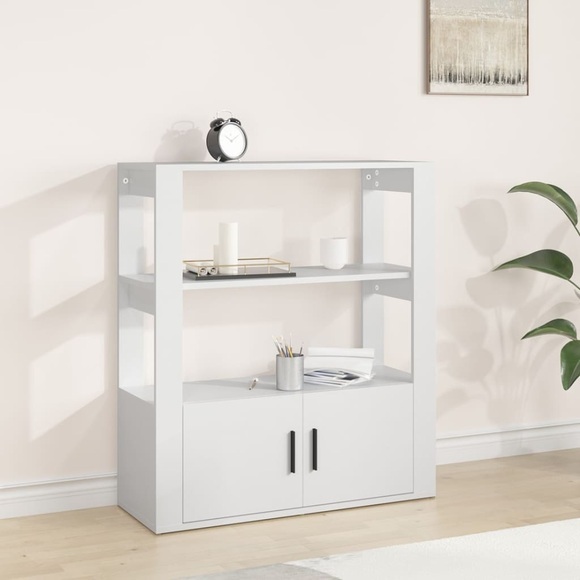 vidaXL Sideboard Weiß 80x30x90 cm Holzwerkstoff