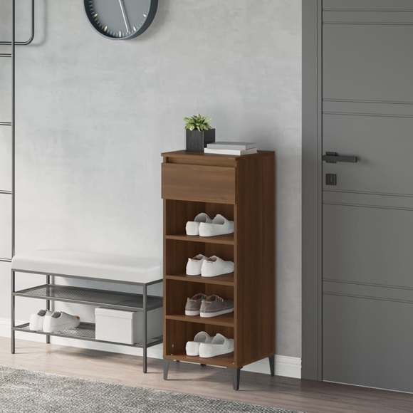 vidaXL Schuhregal Braun Eichen-Optik 40x36x105 cm Holzwerkstoff