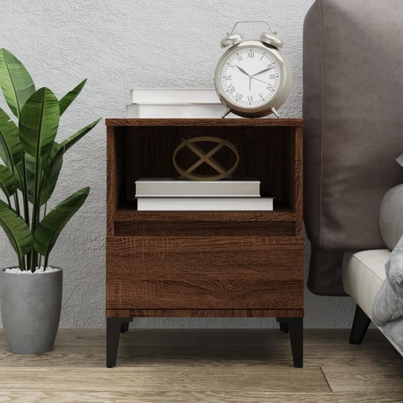 vidaXL Nachttisch Braun Eichen-Optik 40x35x50 cm