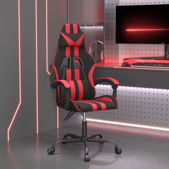 vidaXL Gaming-Stuhl Schwarz und Rot Kunstleder