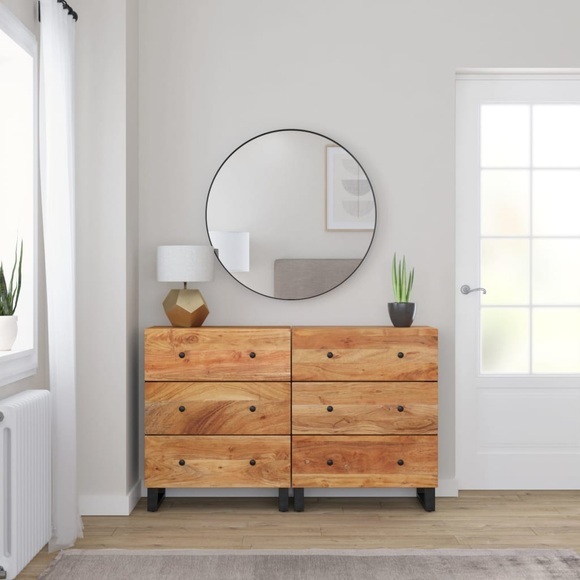 vidaXL Sideboards 2 Stk. 60x33x75 cm Massivholz Akazie
