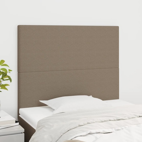 vidaXL Kopfteile 2 Stk. Taupe 80x5x78/88 cm Stoff