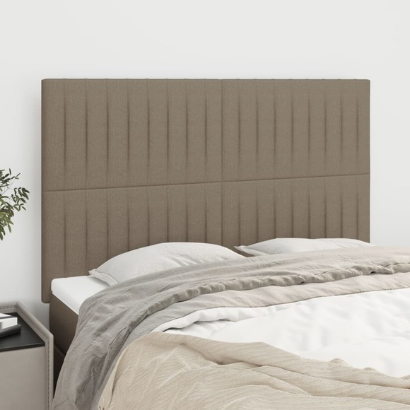 vidaXL Kopfteile 4 Stk. Taupe 72x5x78/88 cm Stoff