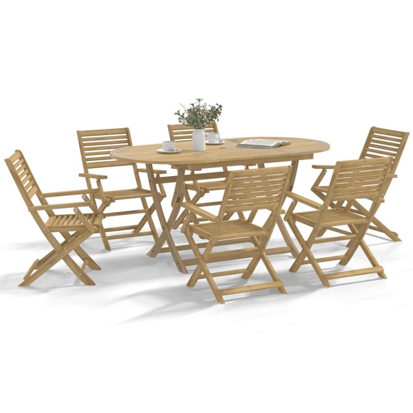 vidaXL Gartenstühle 8 Stk. Klappbar 54,5x61,5x86,5cm Massivholz Akazie