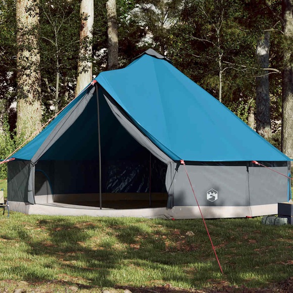 vidaXL Tipi-Familienzelt 8 Personen Blau Wasserdicht