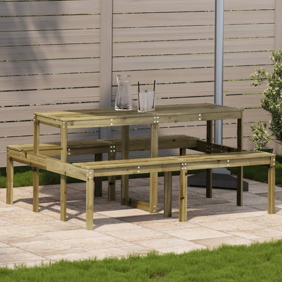 vidaXL Picknicktisch 160x134x75 cm Imprägniertes Kiefernholz