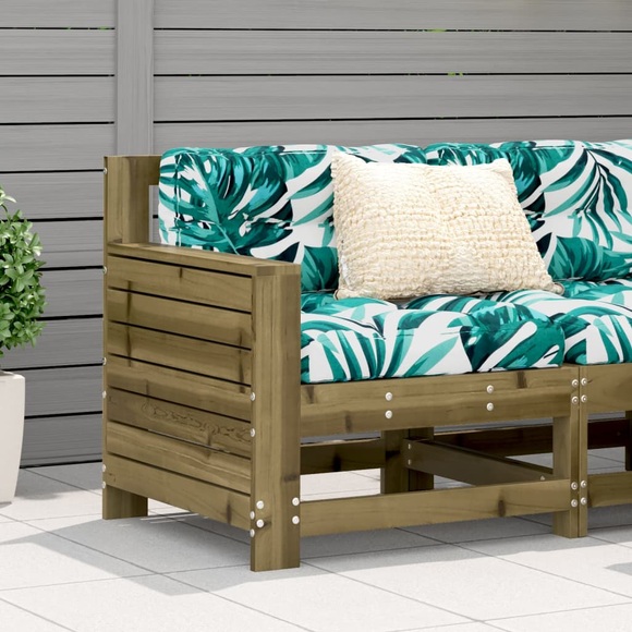 vidaXL Gartensofa mit Armlehne und Kiefernholz Imprägniert