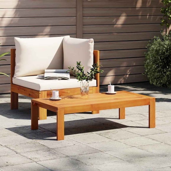 vidaXL 2-tlg. Garten-Sofa-Set mit Kissen Massivholz Akazie