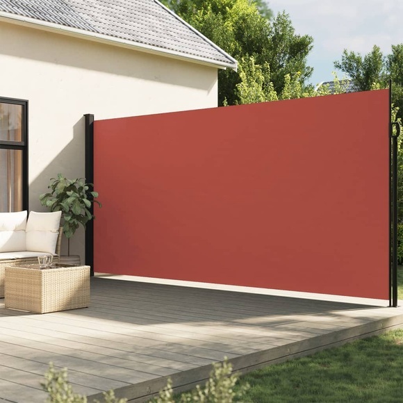 vidaXL Seitenmarkise Ausziehbar Terrakottarot 200x300 cm