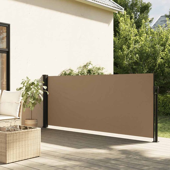 vidaXL Seitenmarkise Ausziehbar Taupe 120x300 cm