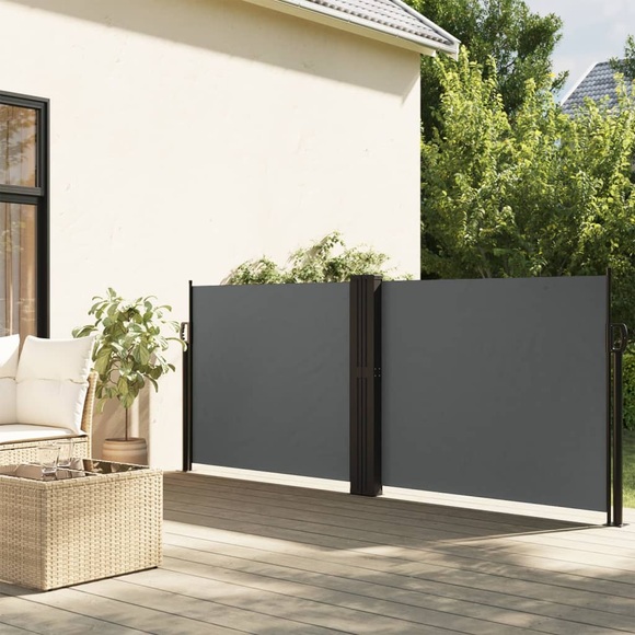 vidaXL Seitenmarkise Ausziehbar Anthrazit 120x1000 cm
